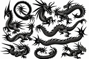 Dragon, fire, tattoo idea
