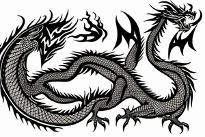 Dragon, fire, tattoo idea
