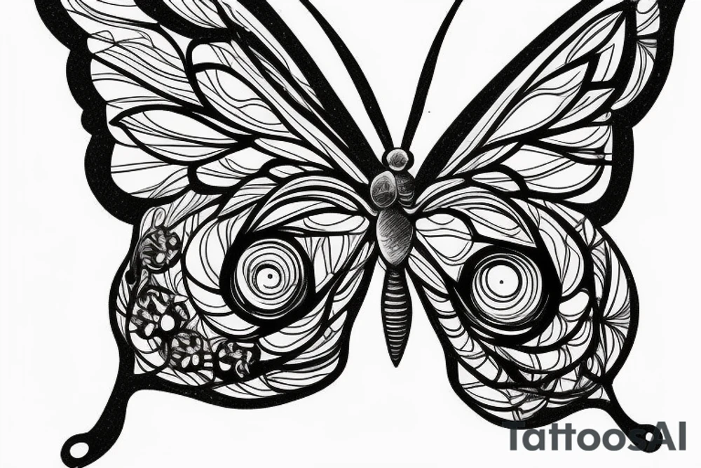 a butterfly emerging from a chrysalis. The quote "all that glorious temporary stuff" could be incorporated into the design tattoo idea