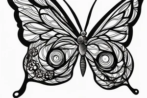 a butterfly emerging from a chrysalis. The quote "all that glorious temporary stuff" could be incorporated into the design tattoo idea