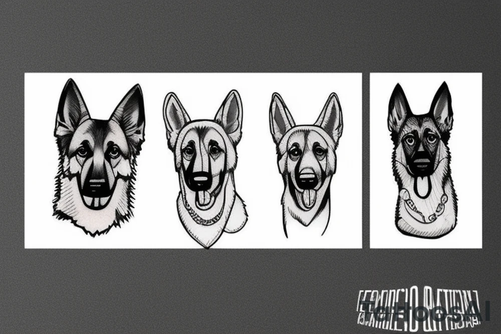 German shepherd tattoo idea