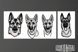 German shepherd tattoo idea