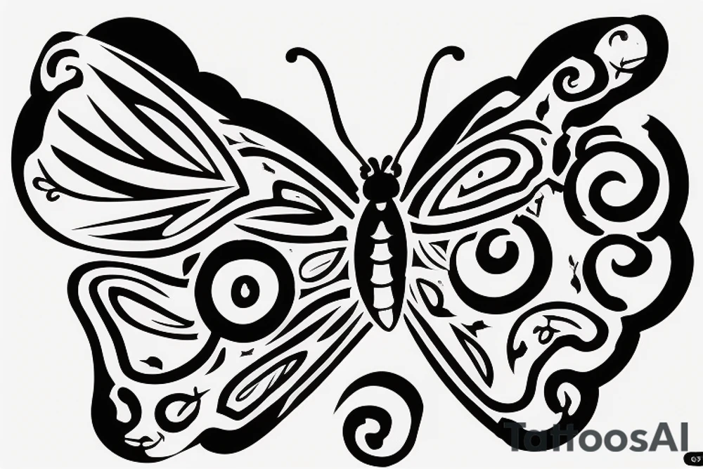 a butterfly emerging from a chrysalis. The quote "all that glorious temporary stuff" could be incorporated into the design tattoo idea