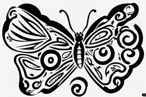 a butterfly emerging from a chrysalis. The quote "all that glorious temporary stuff" could be incorporated into the design tattoo idea