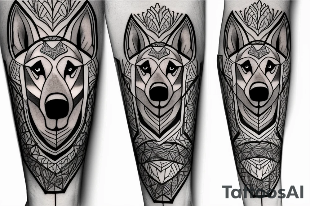 German shepherd tattoo idea