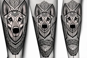 German shepherd tattoo idea