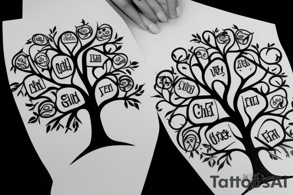 family tree and a chapel tattoo idea