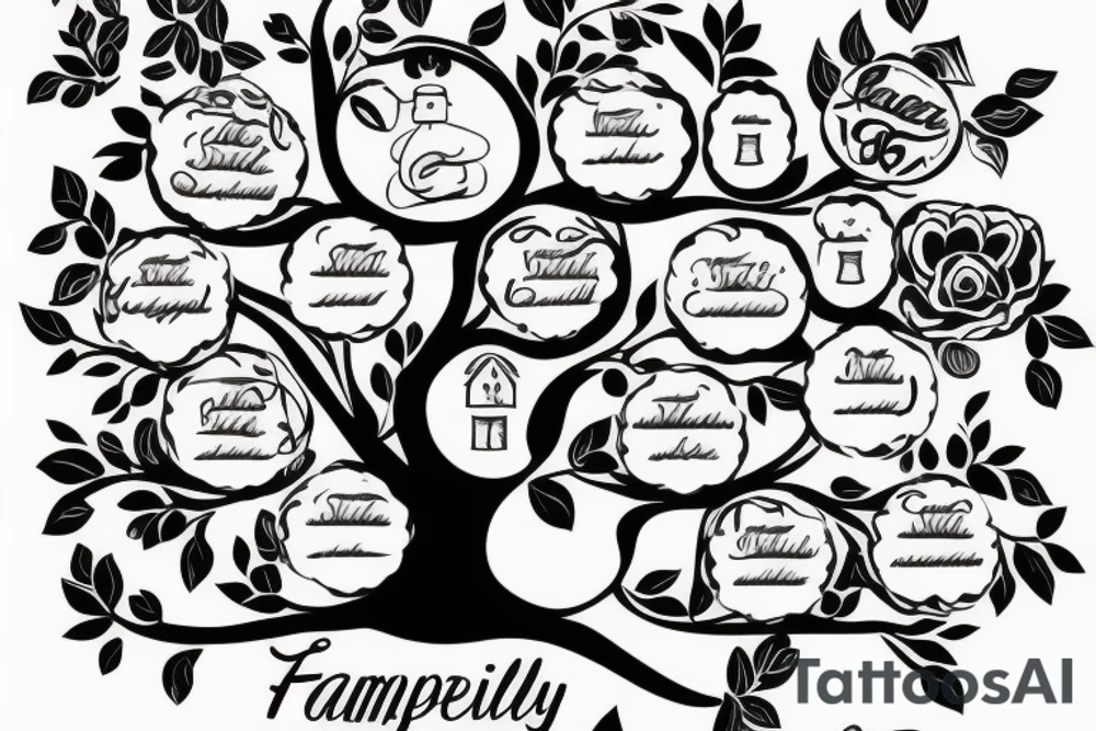 family tree and a chapel tattoo idea