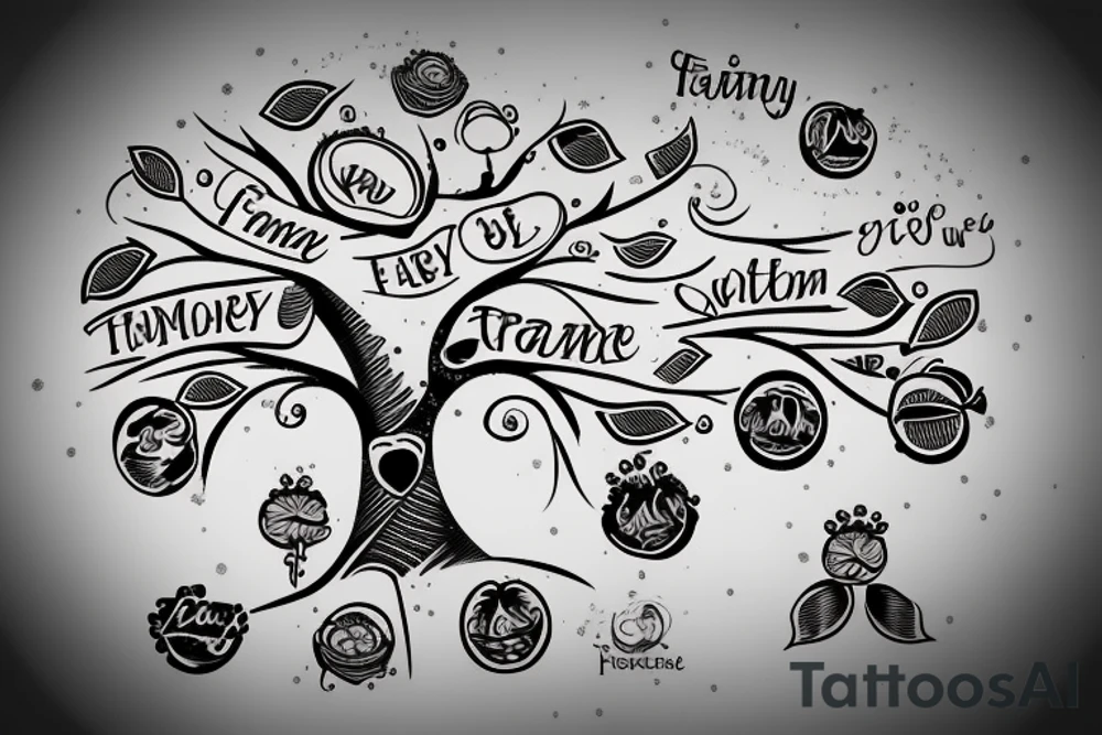 family tree tattoo idea