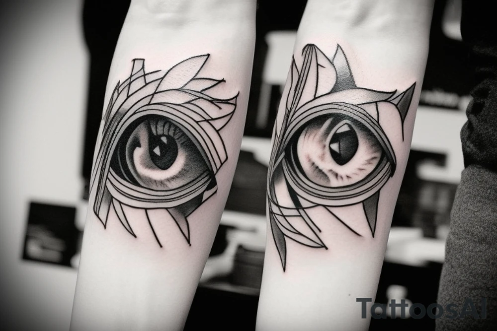 cat eye tattoo idea
