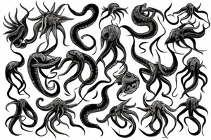 big squid on the back tattoo idea