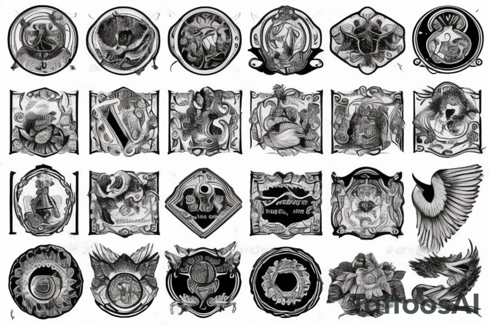 Wings with these numbers in the middle: 1305-1932 tattoo idea