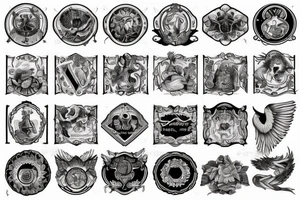 Wings with these numbers in the middle: 1305-1932 tattoo idea
