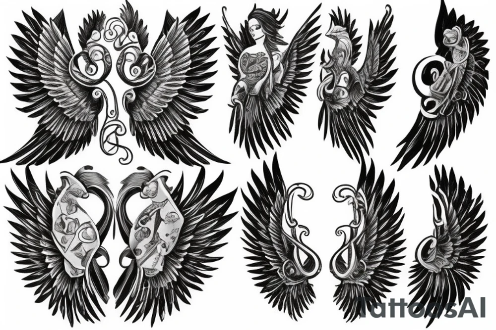 Wings with these numbers in the middle: 1305-1932 tattoo idea Wings with these numbers in the middle: 1305-1932 tattoo idea