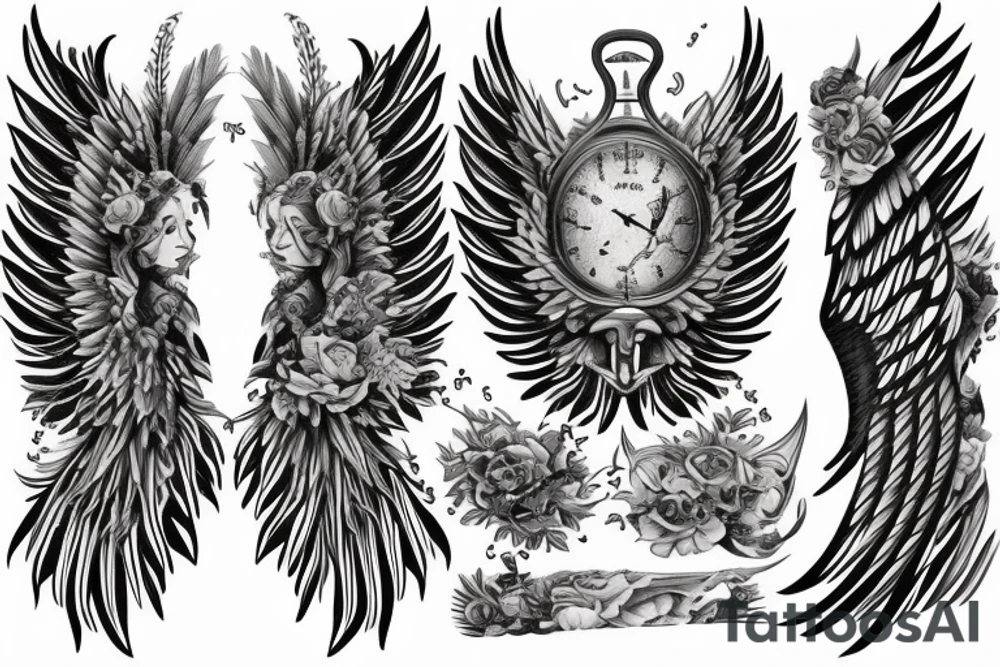 Wings with these numbers in the middle: 1305-1932 tattoo idea Wings with these numbers in the middle: 1305-1932 tattoo idea