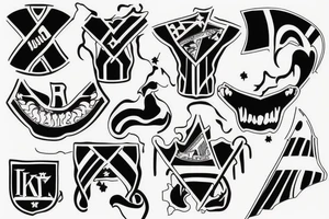 Black and white HNK hajduk Split tattoo idea