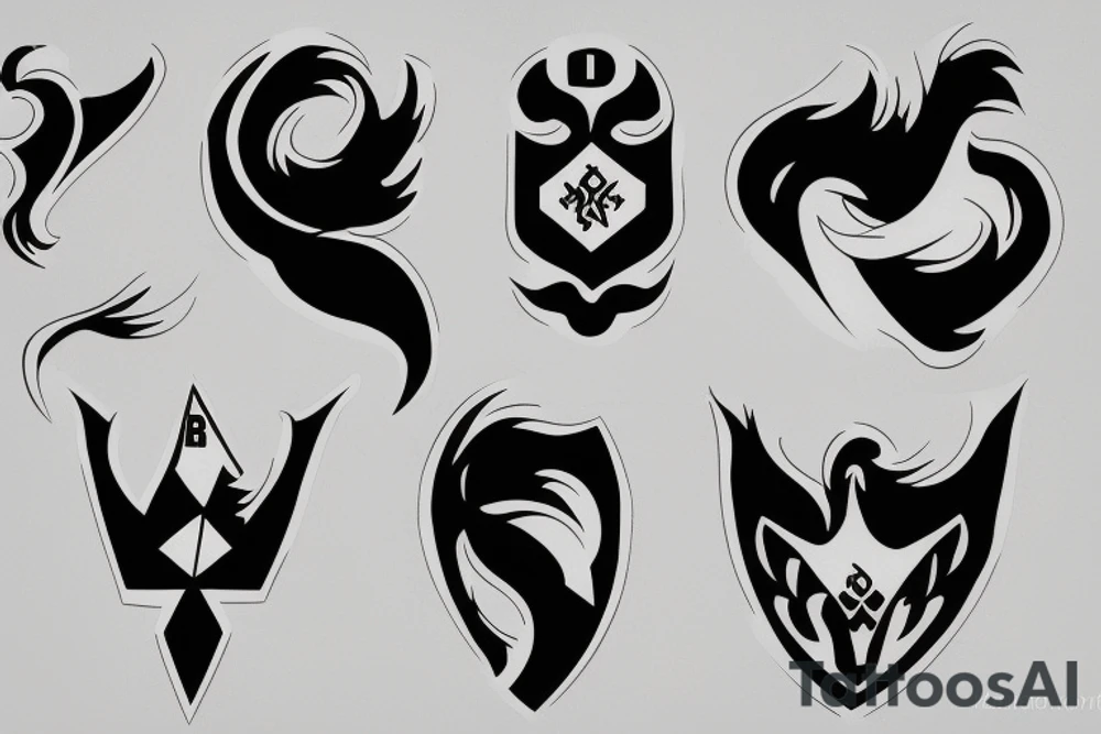 Black and white HNK hajduk Split minimalist tattoo idea