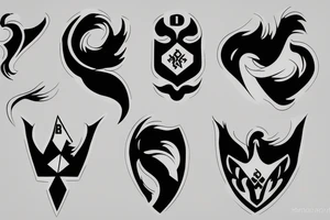 Black and white HNK hajduk Split minimalist tattoo idea