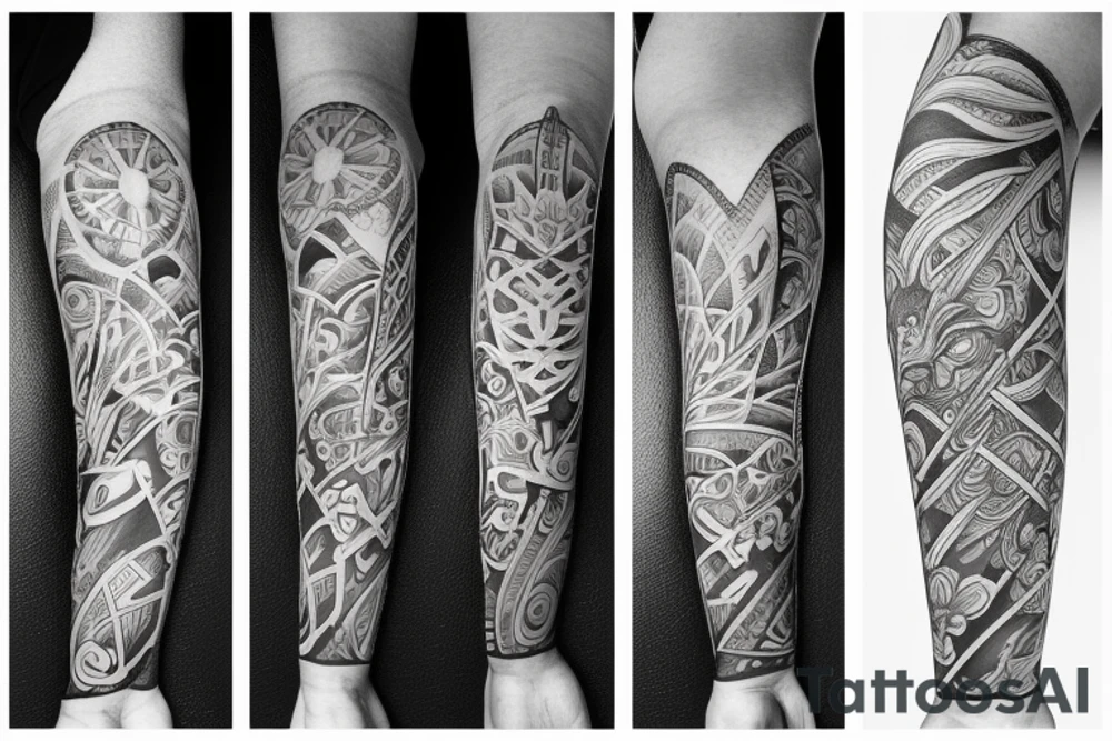 Arm sleeve tattoo idea