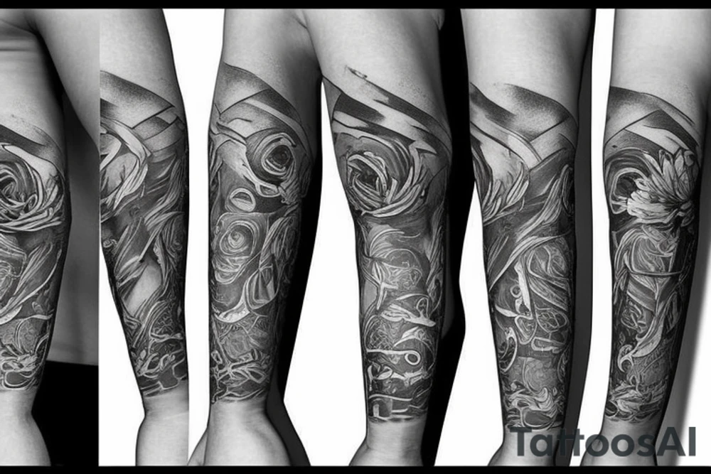 Arm sleeve tattoo idea