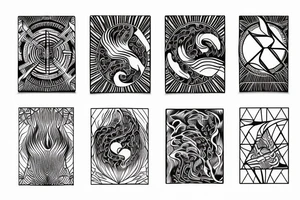 Even the most powerful flames can be destroyed by water tattoo idea