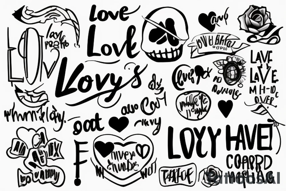 Anxiety, love, hate, moving forward tattoo idea