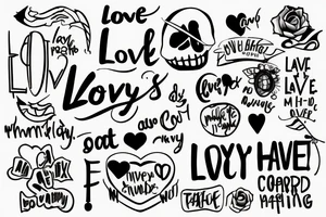 Anxiety, love, hate, moving forward tattoo idea