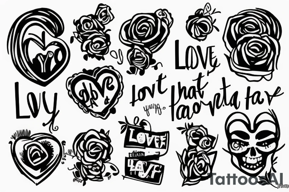 Anxiety, love, hate, moving forward tattoo idea