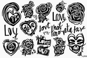 Anxiety, love, hate, moving forward tattoo idea