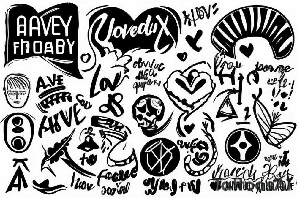 Anxiety, love, hate, moving forward tattoo idea