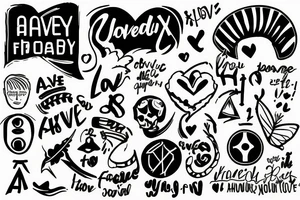 Anxiety, love, hate, moving forward tattoo idea