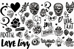Anxiety, love, hate, moving forward tattoo idea