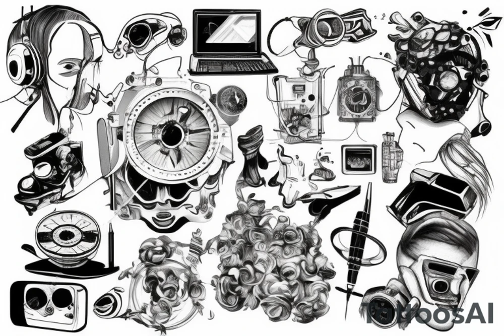 tatto about technology tattoo idea