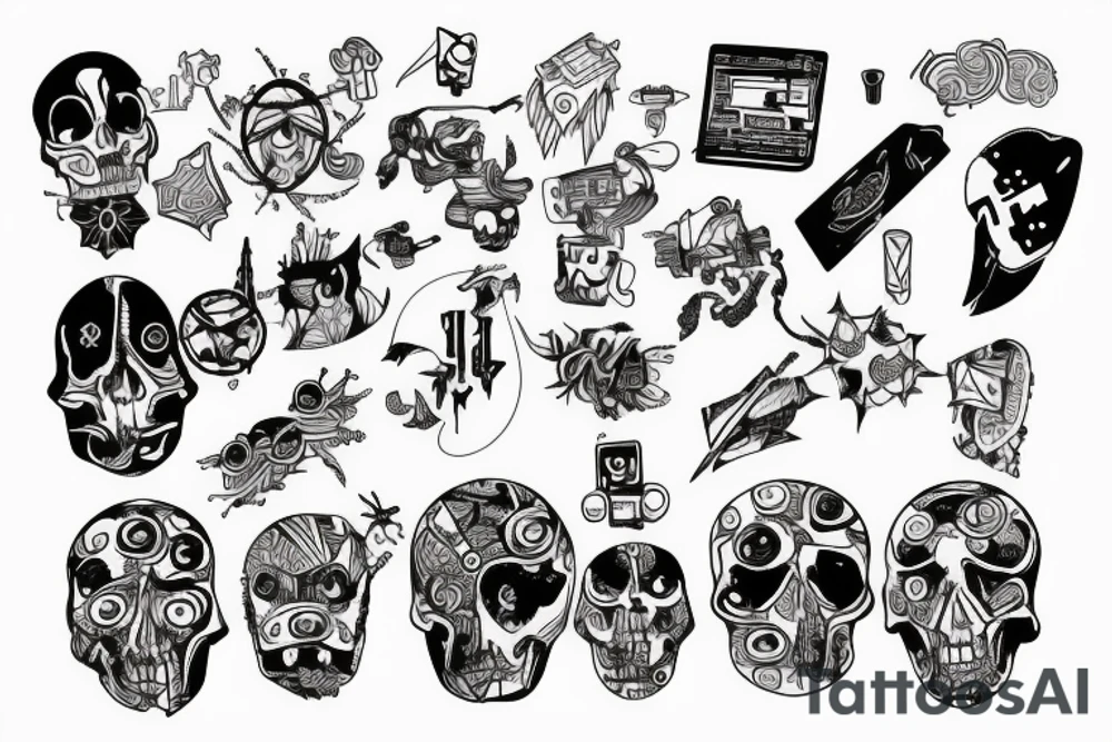 Tattoo with 1337 hacker style tattoo idea