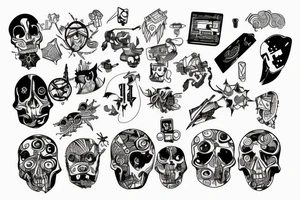 Tattoo with 1337 hacker style tattoo idea