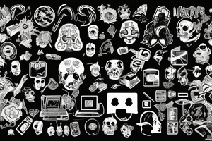 hacker style with 1337 code and program tattoo idea