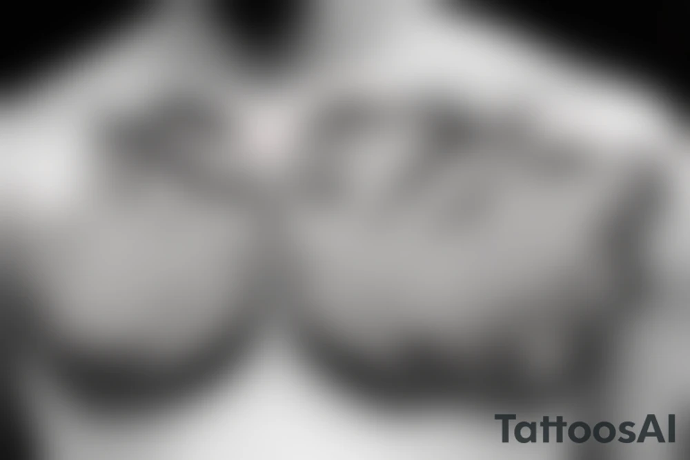 small devil wings on chest tattoo idea