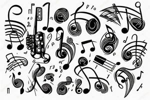 Music note life beat tattoo idea