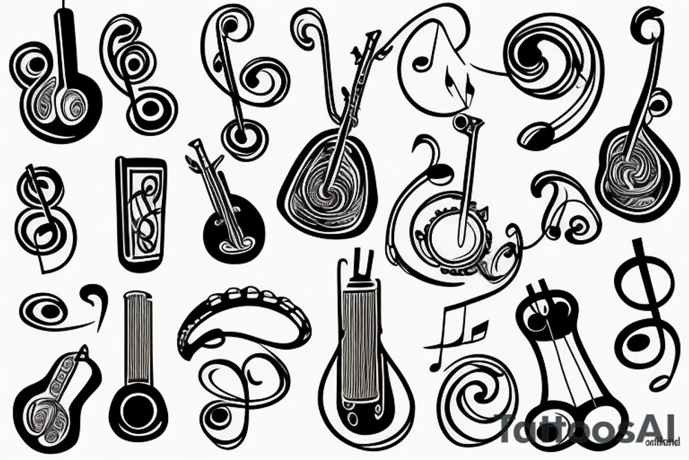 Music note life beat tattoo idea