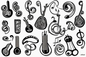 Music note life beat tattoo idea