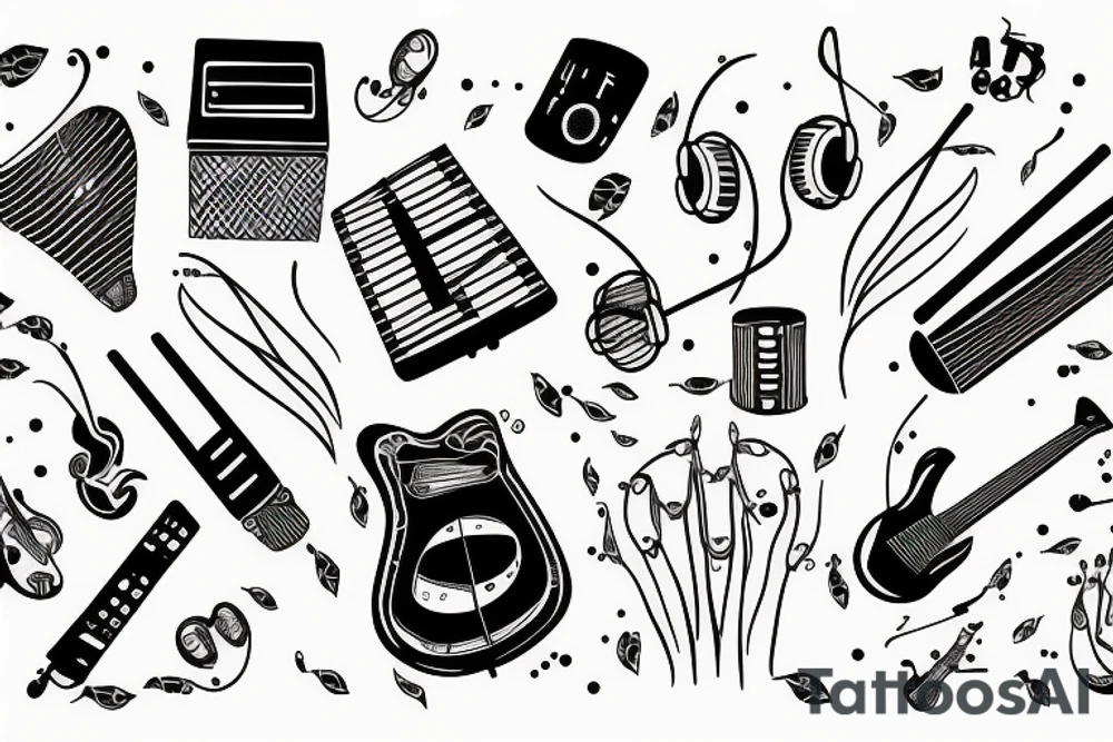 Music beat life tattoo idea