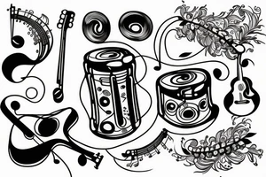 Music beat life tattoo idea