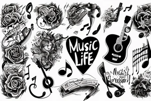 Music beat life agression tattoo idea