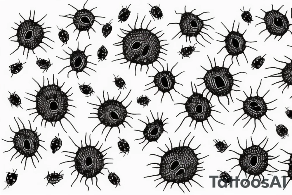daisy covered in spiderwebs with a little ladybug tattoo idea
