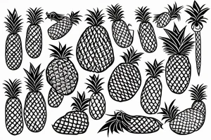 Two pineapples tattoo idea