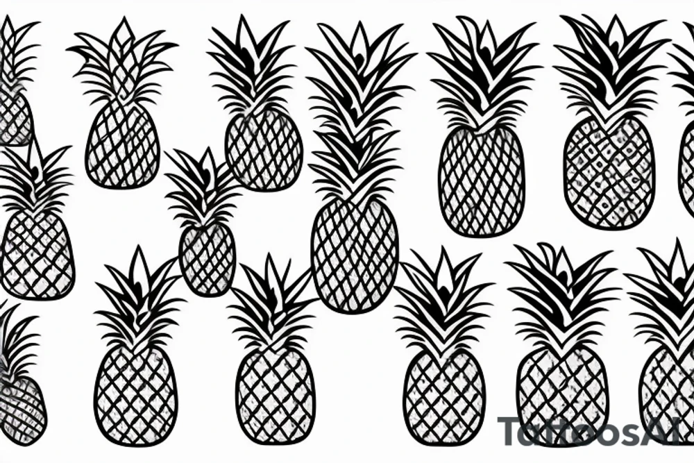 Two pineapples tattoo idea