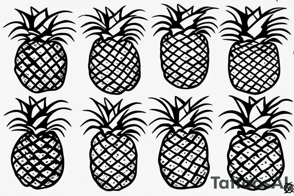 Two pineapples tattoo idea