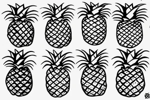 Two pineapples tattoo idea