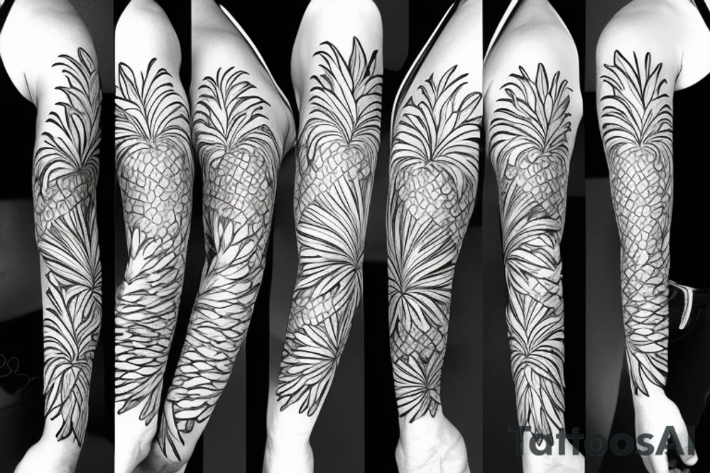 Two pineapples tattoo idea