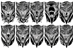 Wolf howling at the moon tattoo idea